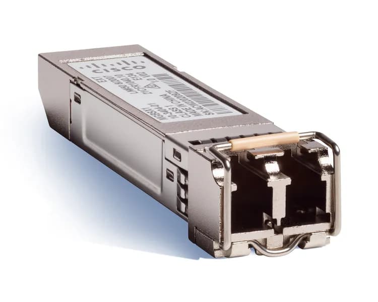 Cisco - SFP (mini-GBIC) lähetin-vastaanotin-moduuli - GigE - 1000Base-SX - LC/PC monimuoto - jopa 1 km - 850 nm malleihin Cisco 38XX, Catalyst 29XX, 3