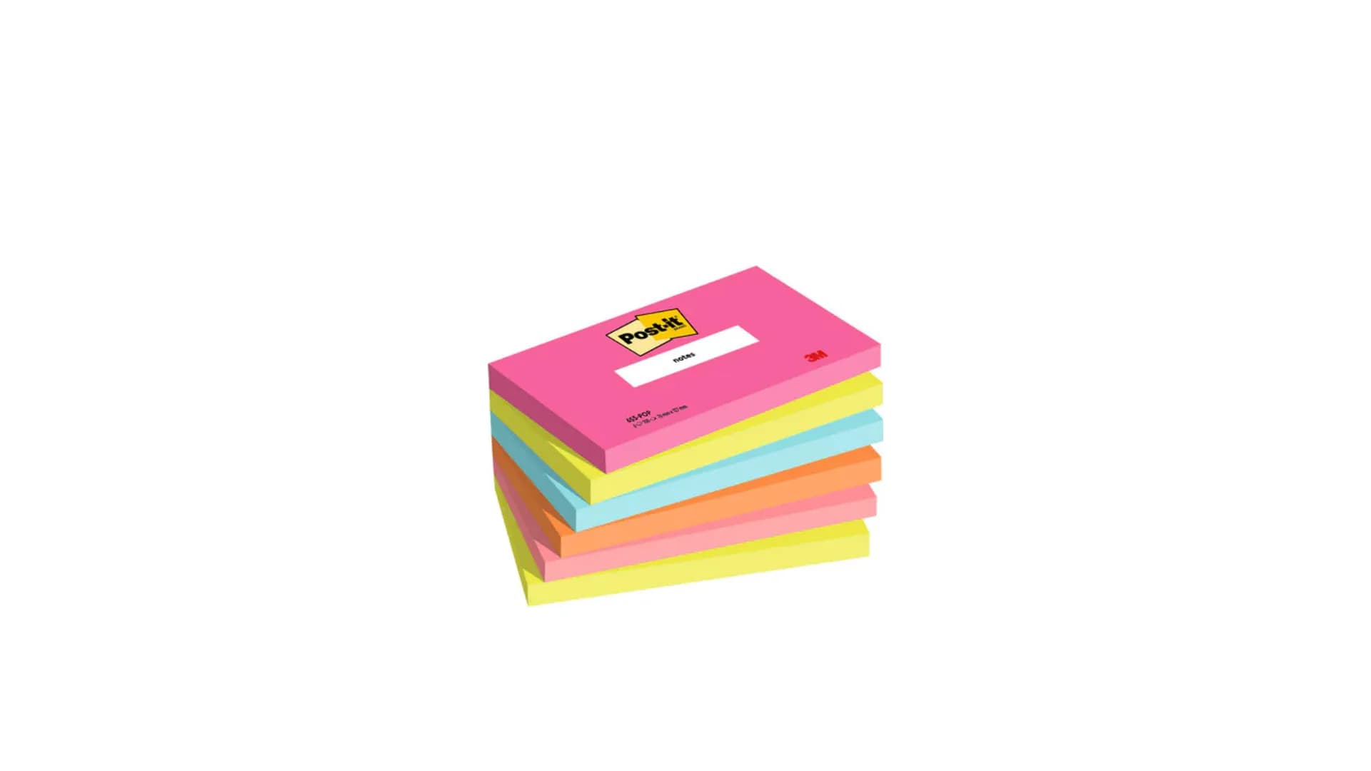 Post-it Poptimistic 76x127 100sh (6) – 3M