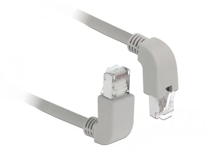 Cat6 S/FTP RJ45 0.5m -verkkokaapeli, harmaa – De-Lock