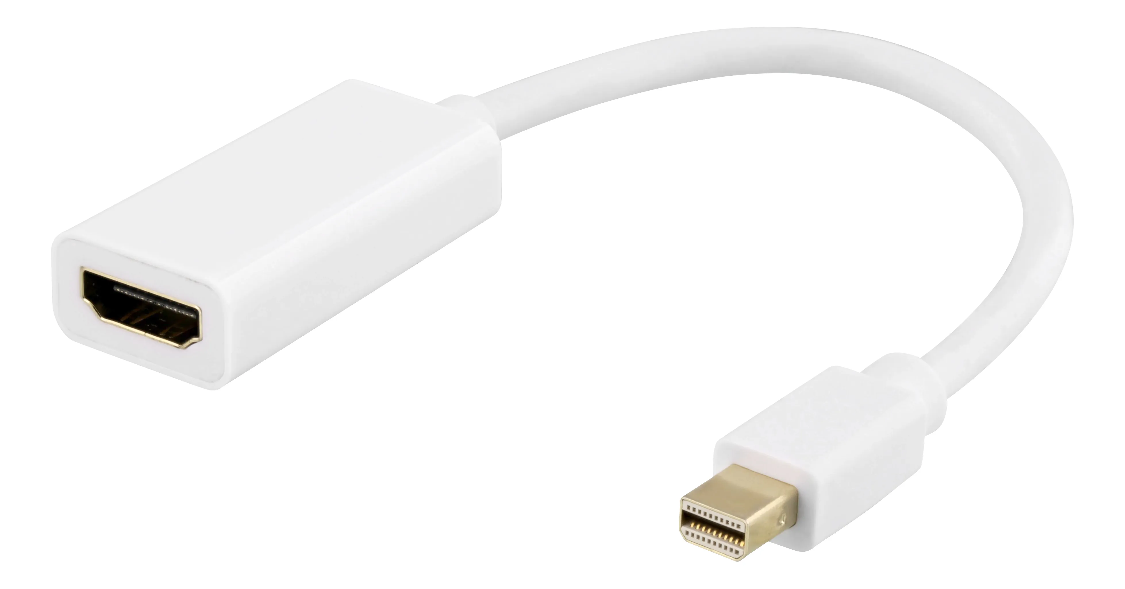 Deltaco  mini DisplayPort – HDMI -adapteri, Valkoinen – Deltaco