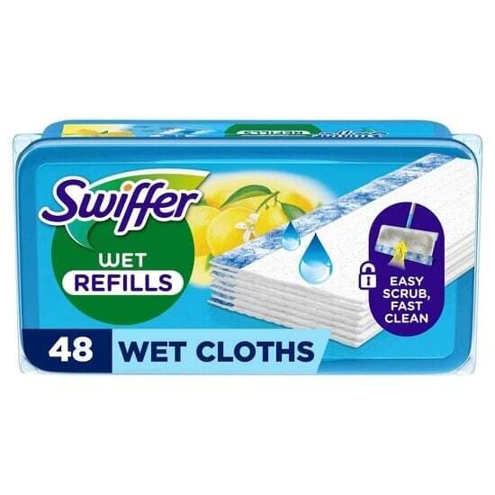 Swiffer Wet Kosteat lattianpuhdistusliinat täyttöpakkaus Sitrus 48 kappaletta – Swiffer