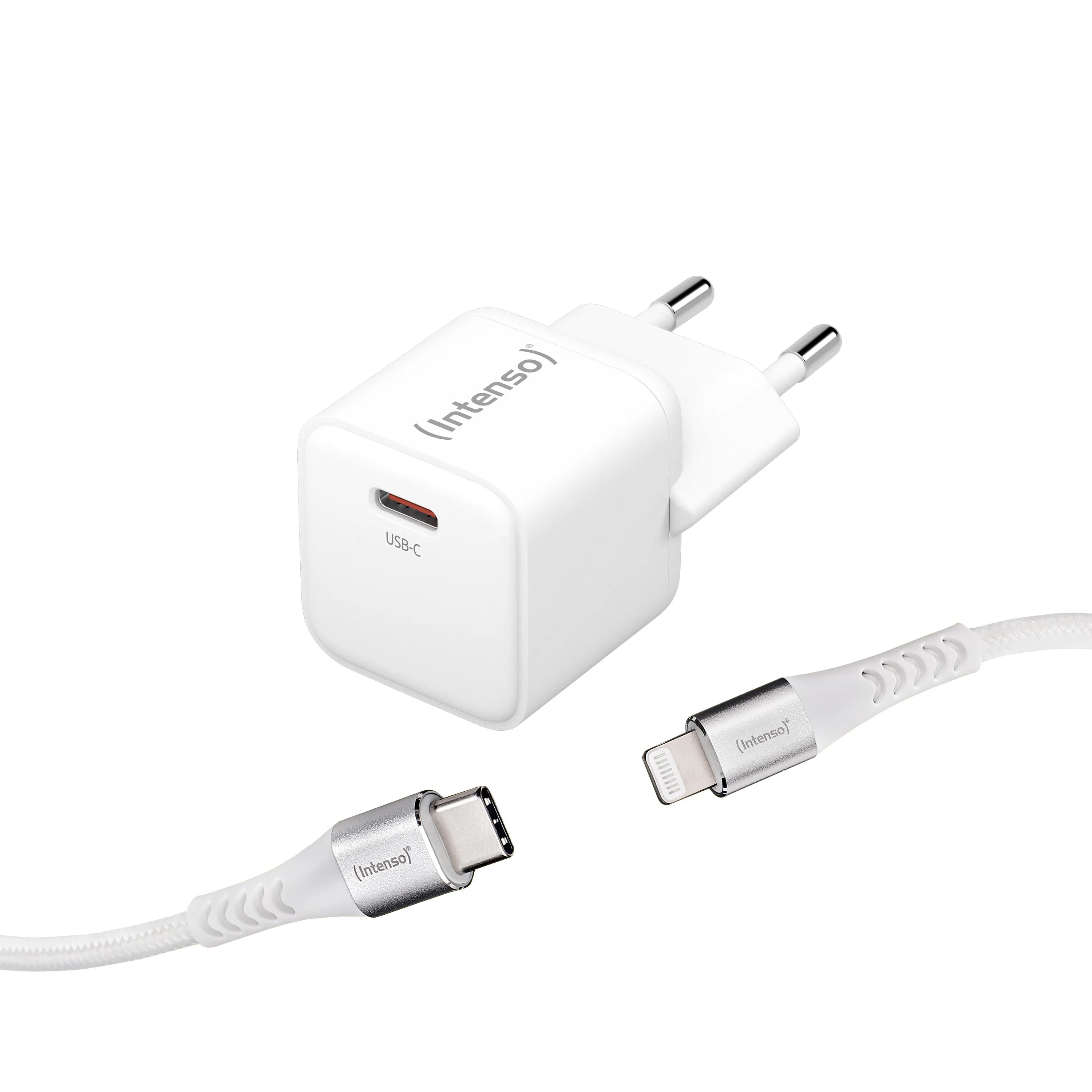 Intenso-virtalähde + USB-kaapeli W30C + C315L GaN valkoinen