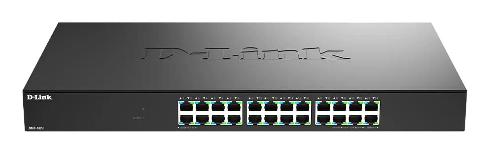 D-Link DMS-1024/E - 24-porttinen 2,5 gigabitin Multi-Gigabit hallitsematon kytkin, Musta