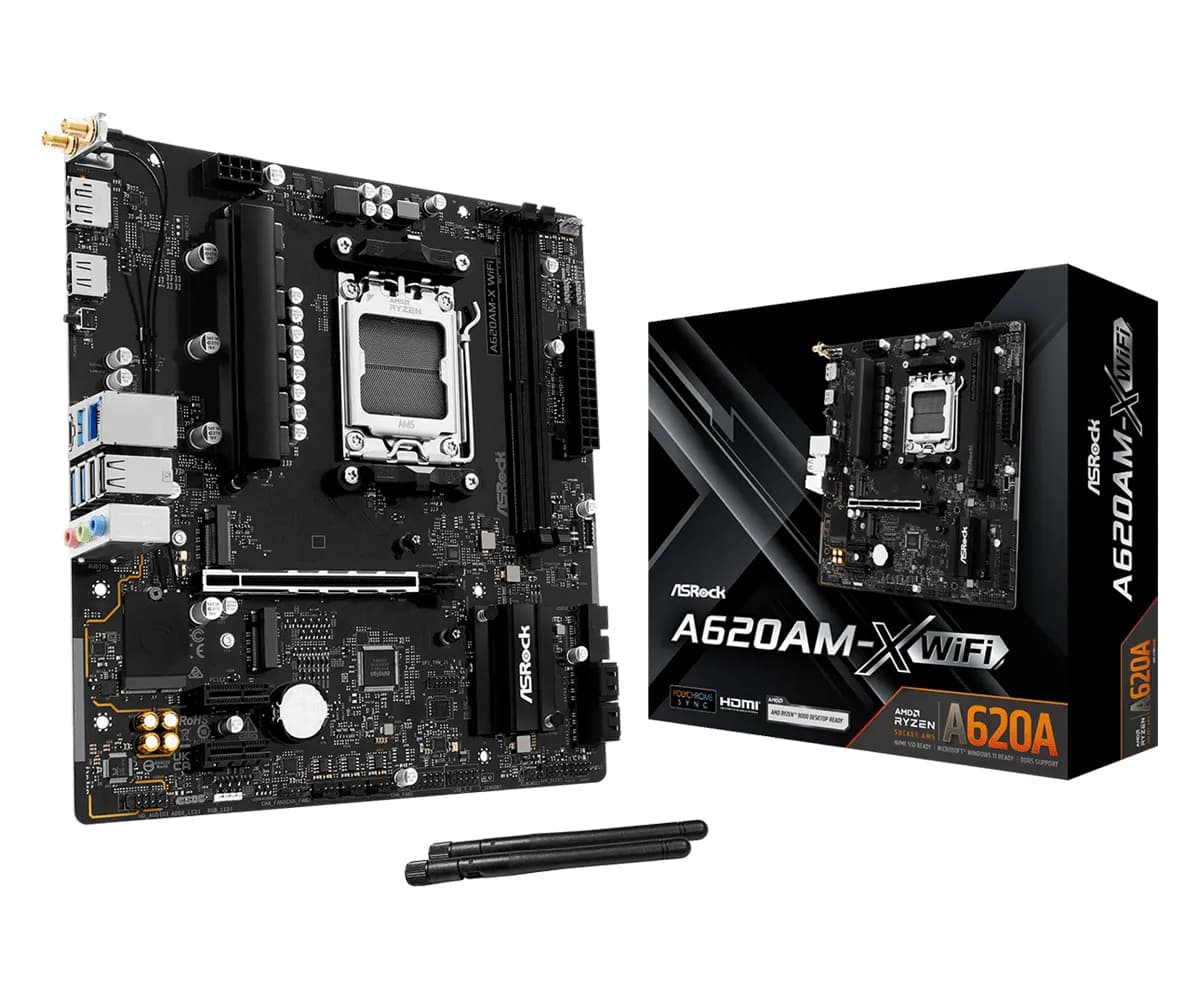 ASRock A620AM-X WiFi AM5 mATX -emolevy – ASRock