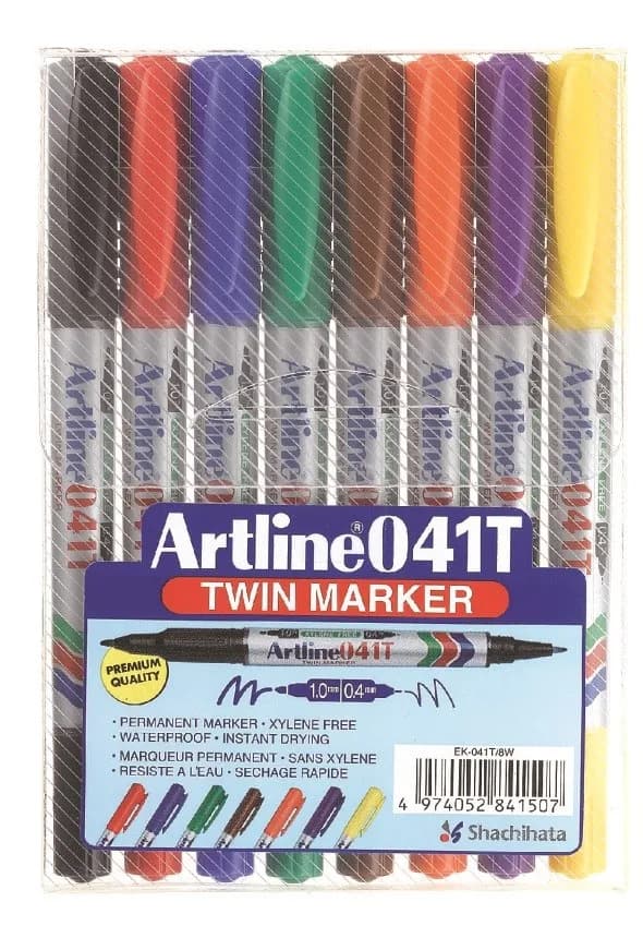 Artline 041T Twin Marker 8-set – ARTLINE