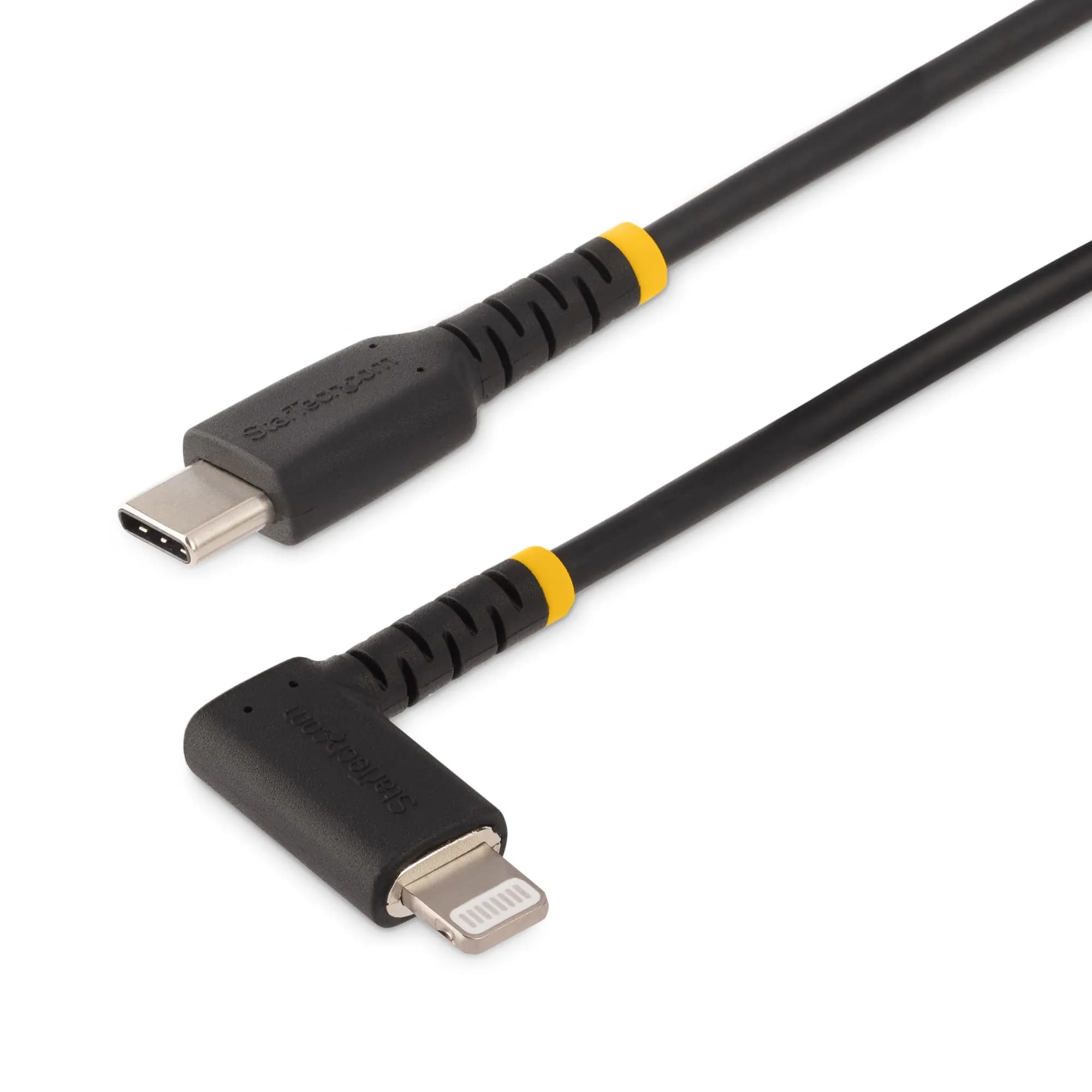 StarTech Right-Angled USB-C – Lightning -kaapeli, 1 m, musta