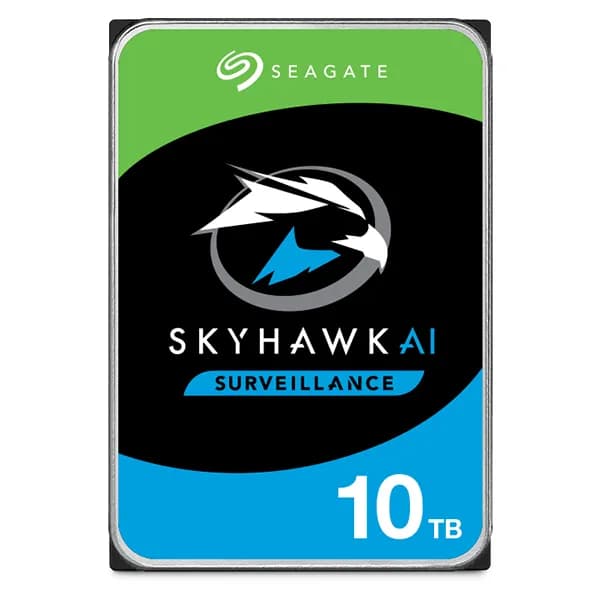 Seagate SkyHawk AI 3.5" 10 Tt, 7200 RPM, 256 MB, SATA III -kovalevy (valvontakäyttöön) – Seagate