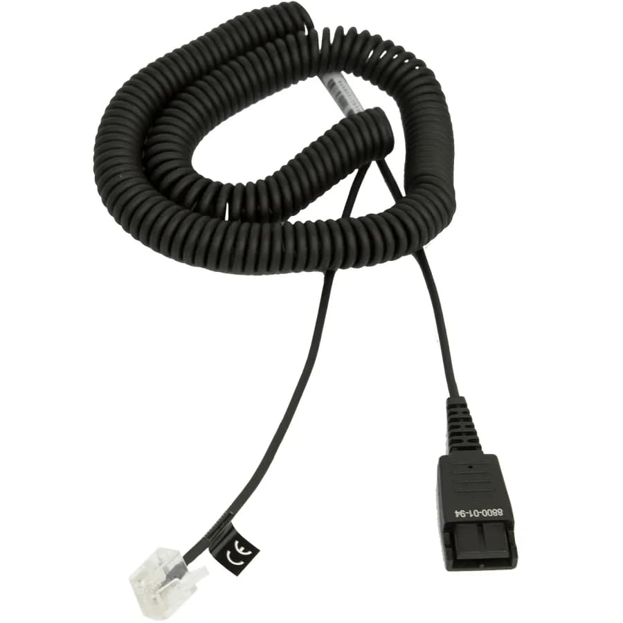 Jabra - Kuulokkeiden kaapeli - RJ-45 (uros) to Pikairrotus (uros) - 2 m – Jabra