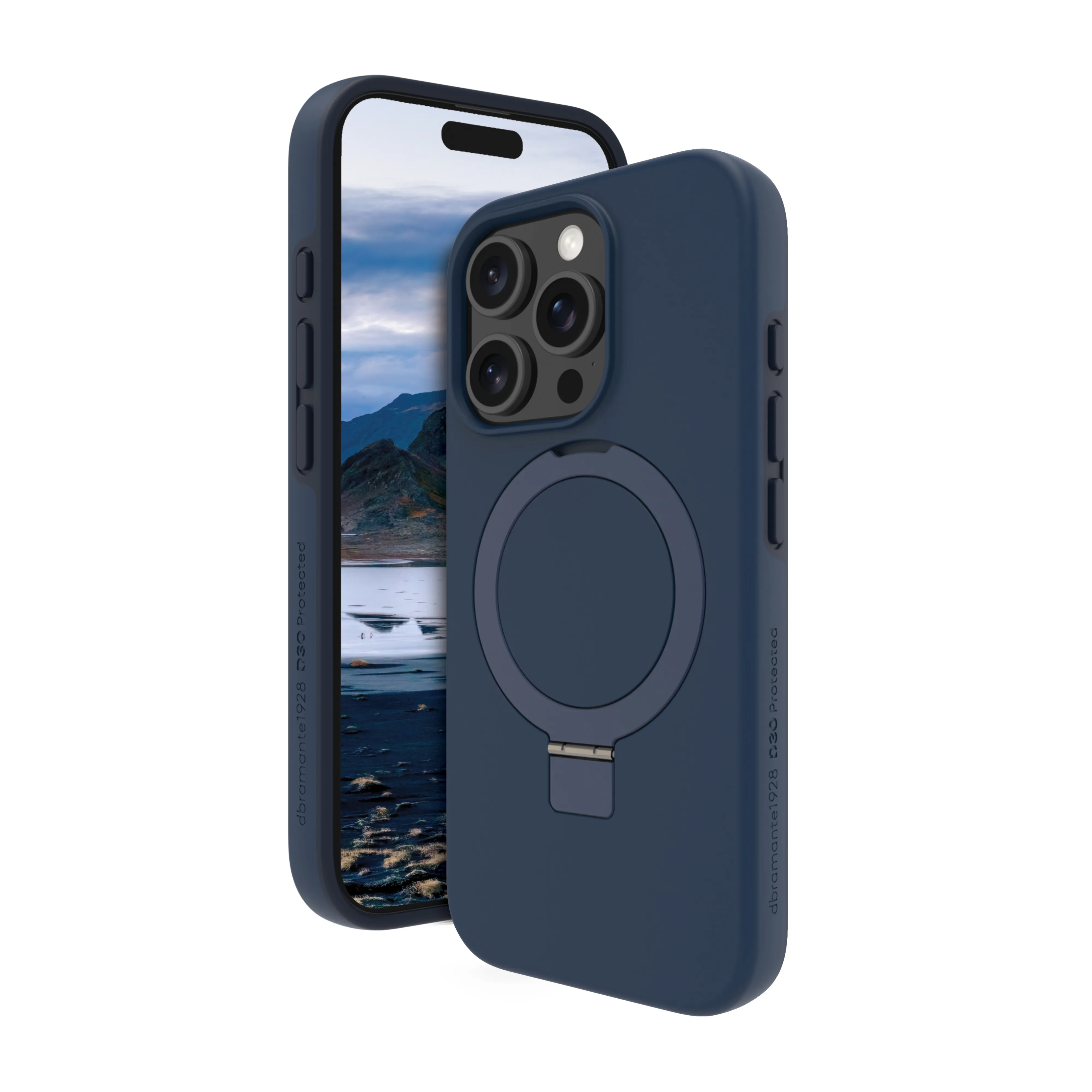 Dbramante1928 Iceland Ultra D3O MagSafe Kickstand, iPhone 16 Pro -suojakuori, Sininen – DBRAMANTE
