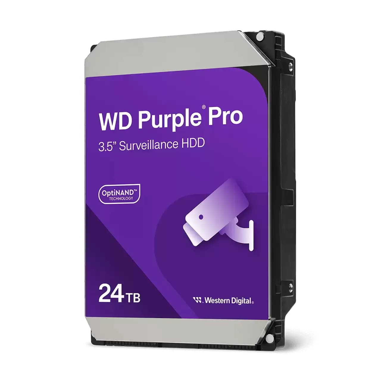 WD Purple Pro 3.5" 24 Tt, 7200 RPM, 512 MB, 550 WRL, SATA III -kovalevy (valvontakäyttöön) – WESTERN DIGITAL