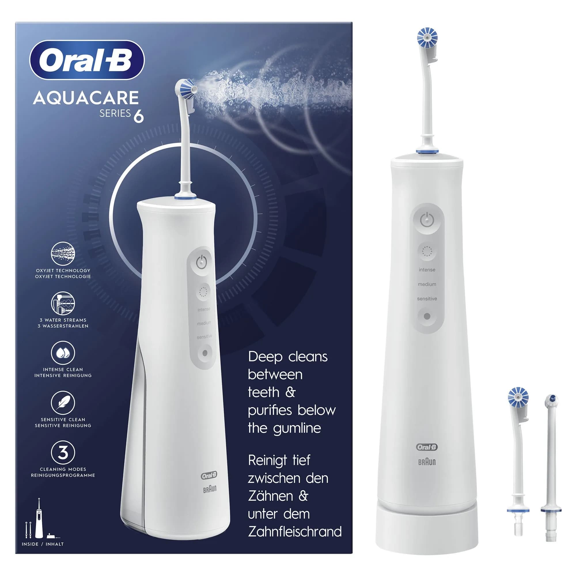 Oral-B AquaCare 6 Pro-Expert -suusuihku, valkoinen