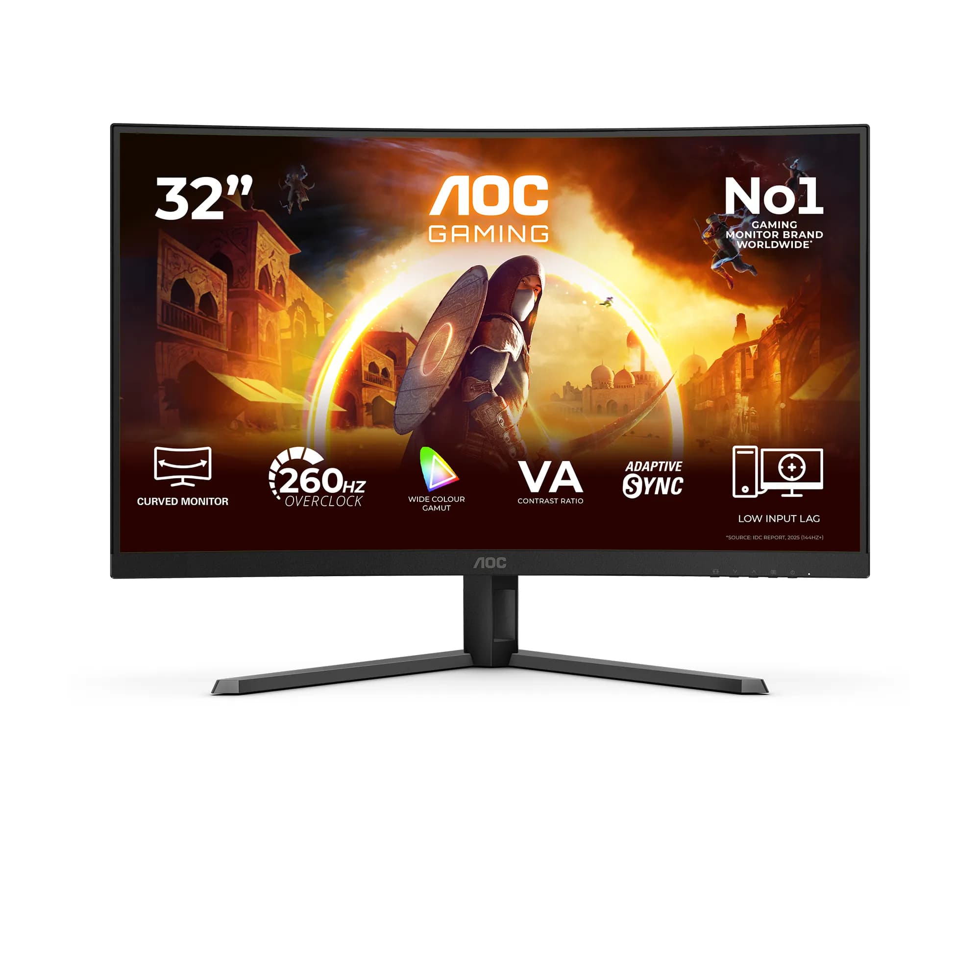 AOC C32G42ZE 31.5" Full HD, VA, 260Hz, HDR -kaareva pelinäyttö – AOC