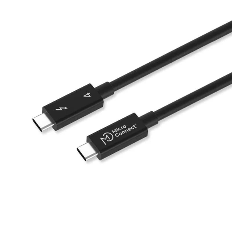 MicroConnect Thunderbolt 4 -kaapeli, jossa 8K, 1 m, musta – Microconnect