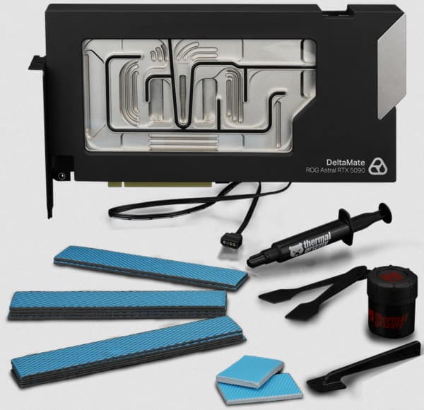 Thermal Grizzly DeltaMate ROG Astral RTX 5090, GPU-vesiblokki, musta – Thermal Grizzly