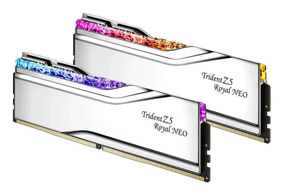 G.SKILL Trident Z5 Neo RGB 32 Gt (2 x 16 Gt) DDR5 8000 MHz, CL38 -muisti, hopea (EXPO) – G.SKILL