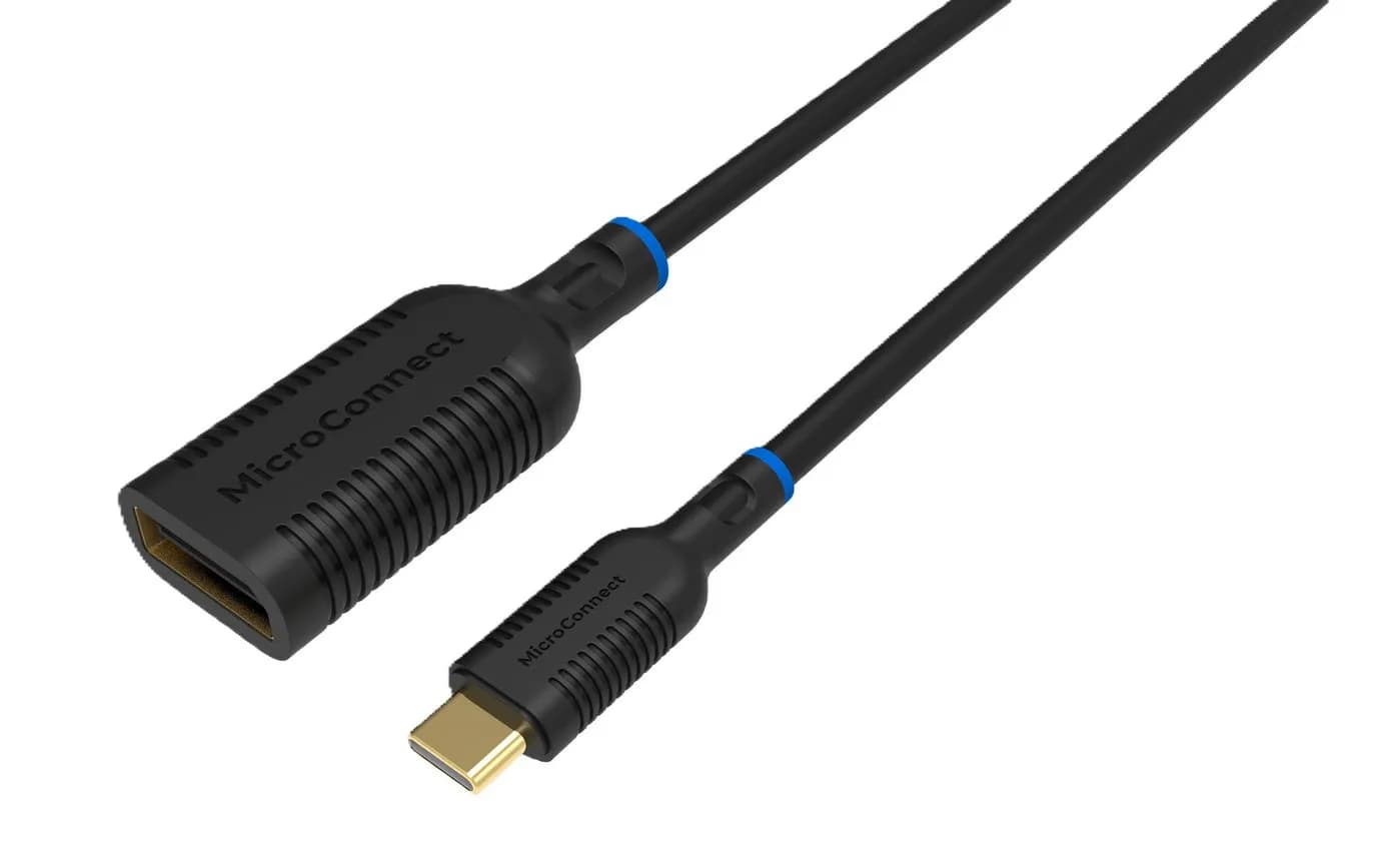 MicroConnect  USB-C – DisplayPort -adapteri, Musta – Microconnect