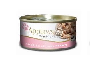 Applaws Tuna Fillet with Prawn in Broth, Kissan märkäruoka, Adult, 70 g