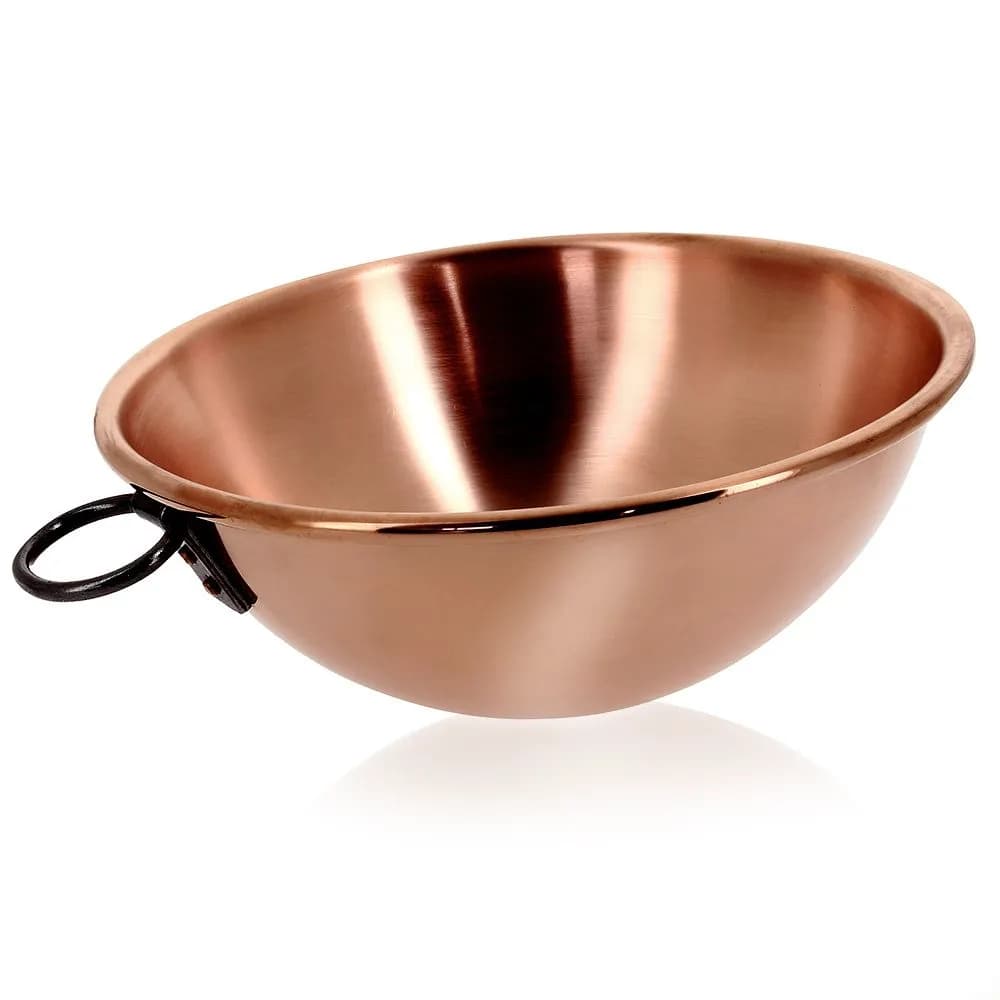De Buyer Inocuivre kuparinen valkuaiskulho rengaskahvalla (26 cm, 4,5 l) – De Buyer