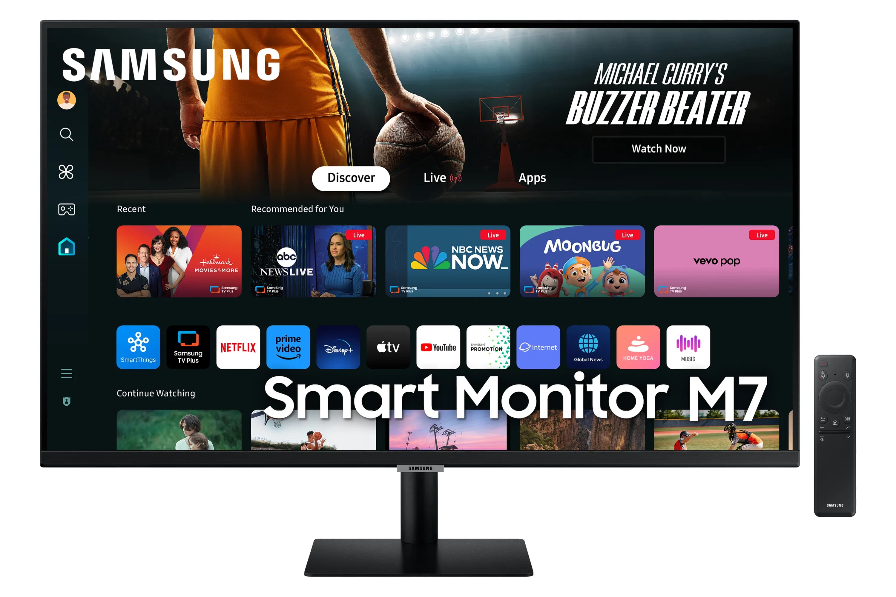 Samsung Smart Monitor M70D 32" 4K UHD, VA -näyttö, USB-C hub – Samsung
