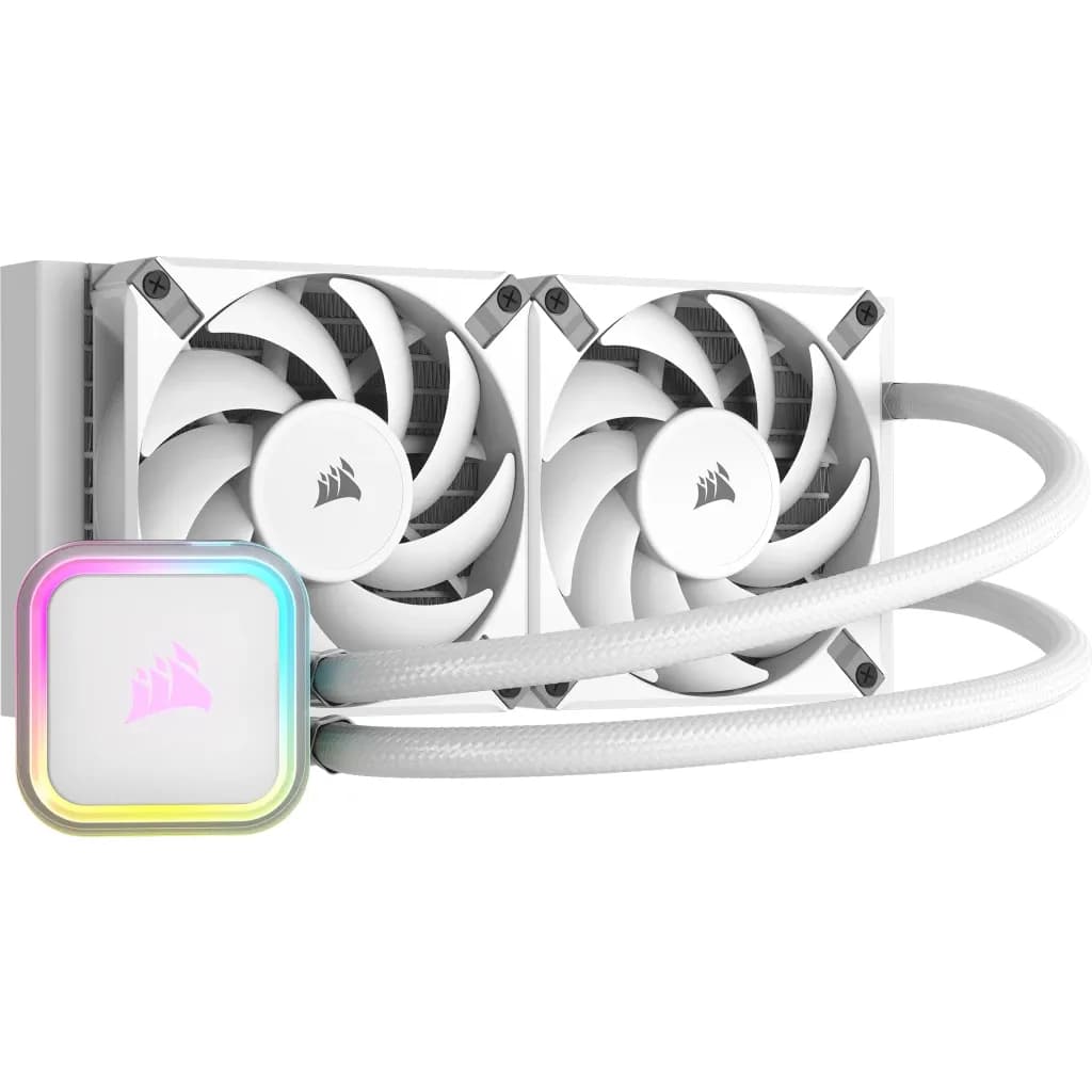 Corsair iCUE H100i RGB ELITE 240mm RGB -nestejäähdytin, valkoinen