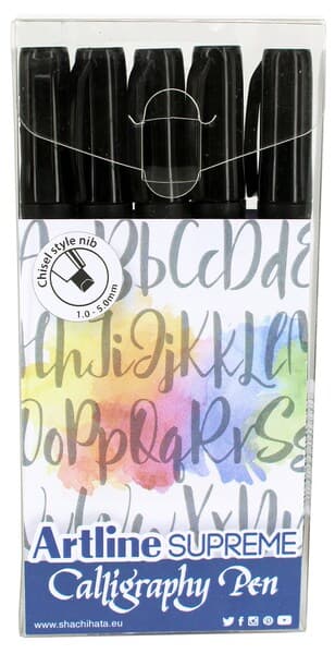 Artline Supreme Calligraphy Pen 5/set black – ARTLINE
