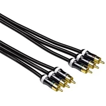 Hama HA-83030 3x RCA kullattu -audiokaapeli, 1,5 m, musta