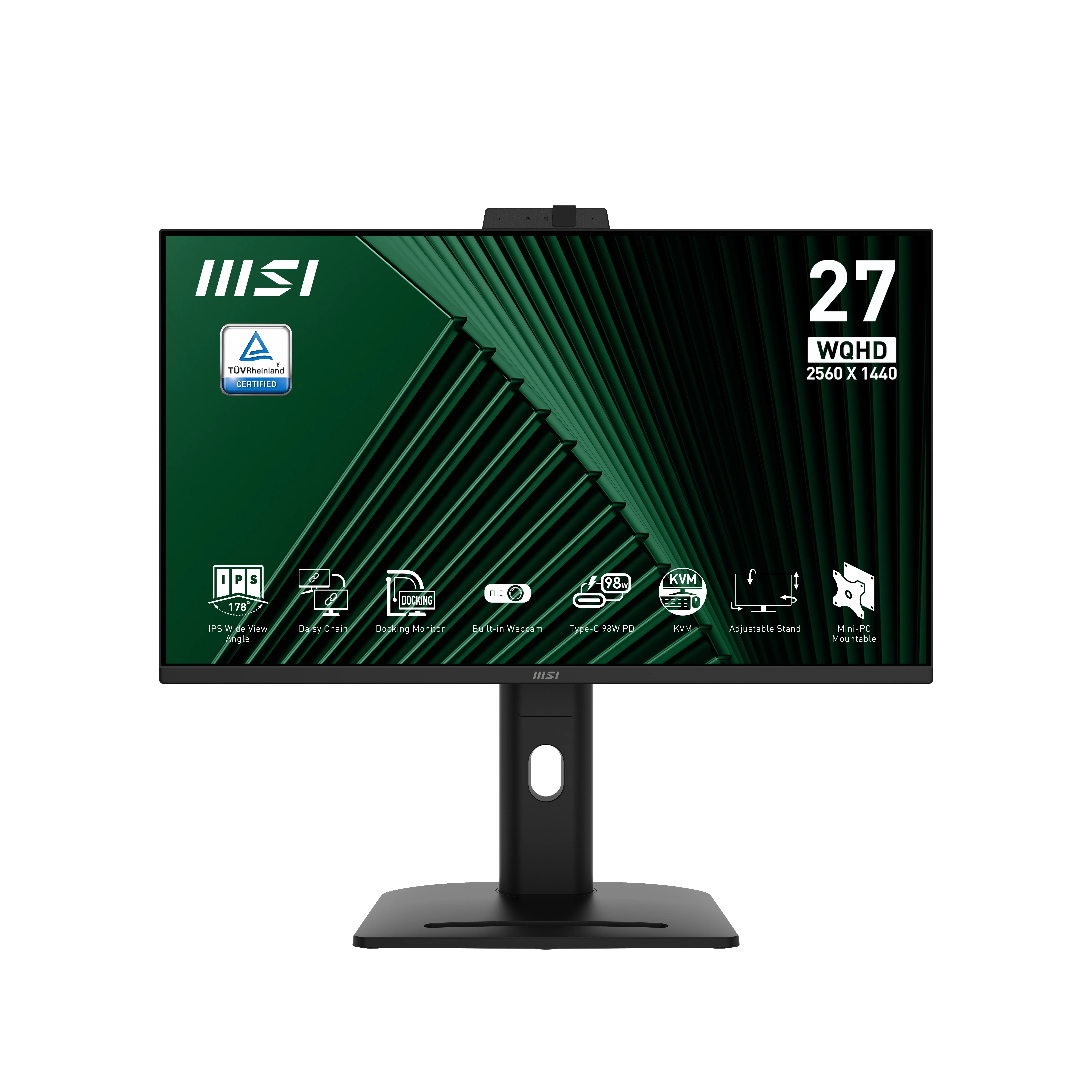 MSI PRO MP275QPDG 27" QHD, IPS -näyttö, USB-C hub – MSI