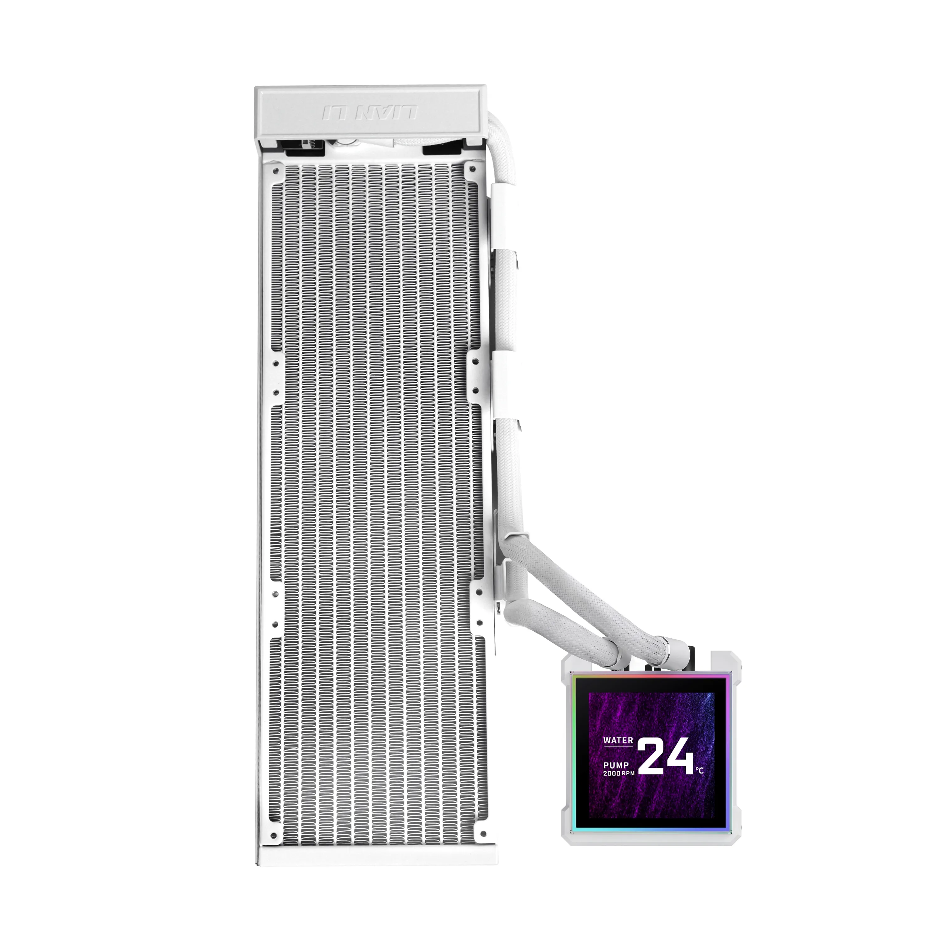 Lian Li HydroShift II LCD-S 360mm -nestejäähdytin, valkoinen – Lian-Li