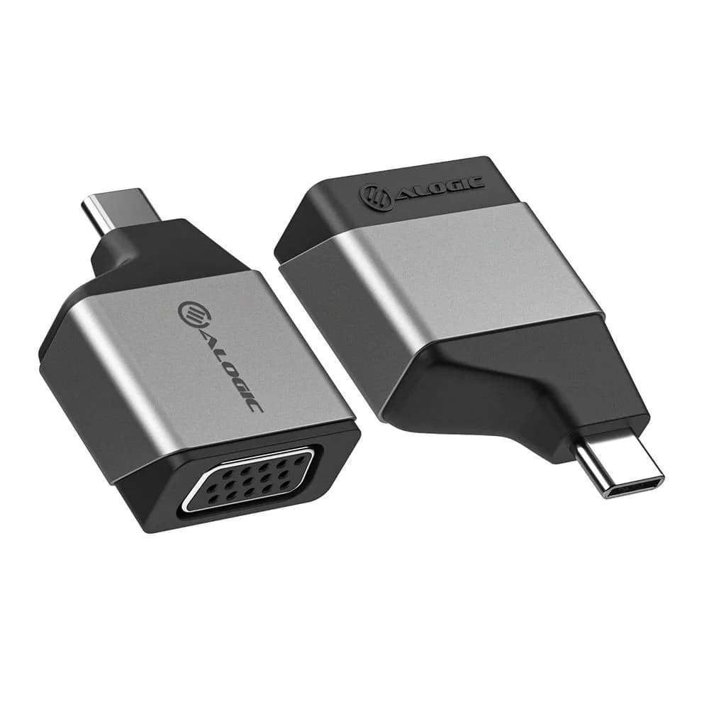 Alogic Ultra Mini, USB-C – VGA -adapteri, Harmaa – Alogic