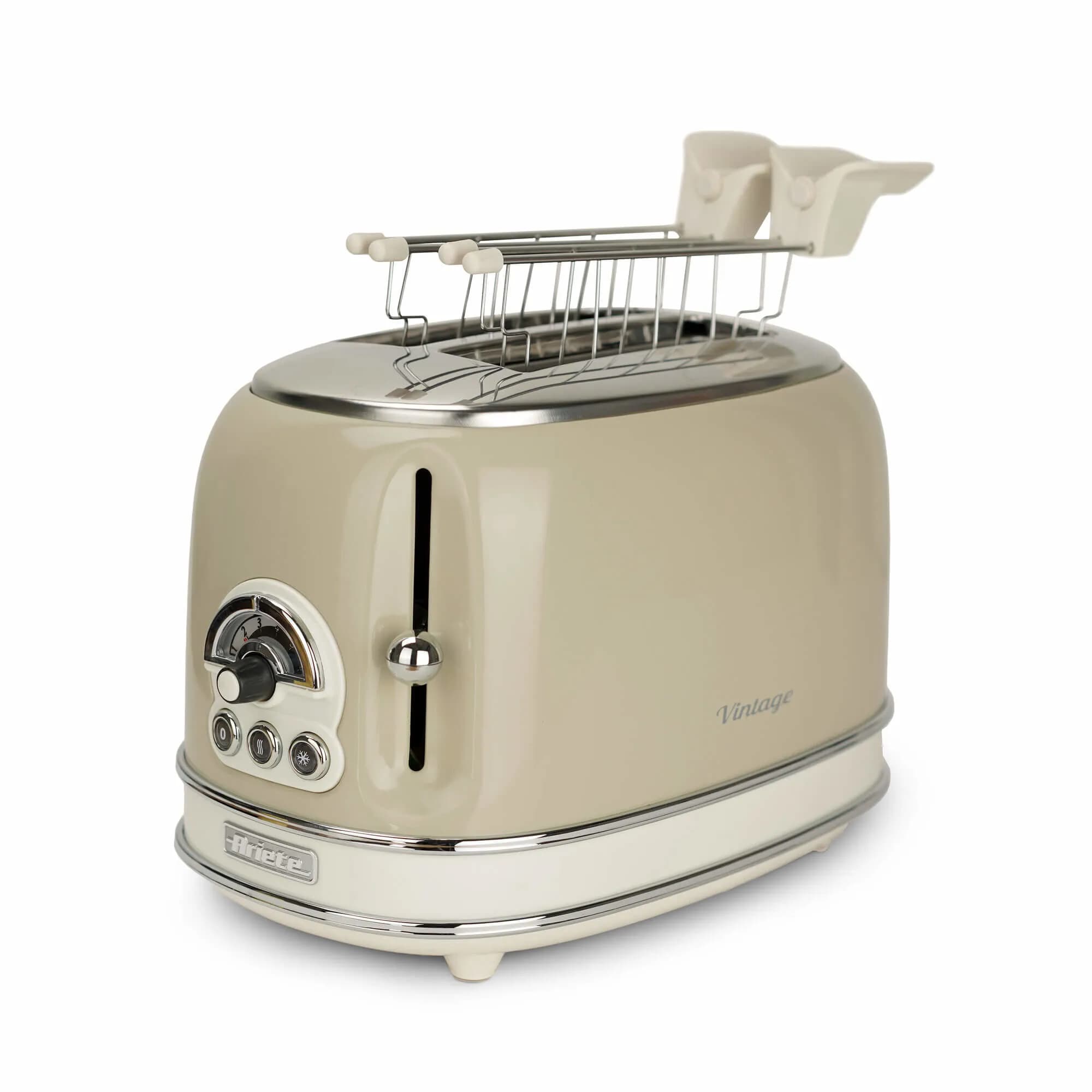 Ariete Vintage 0155 -leivänpaahdin, 2 viipaleita, beige – Ariete