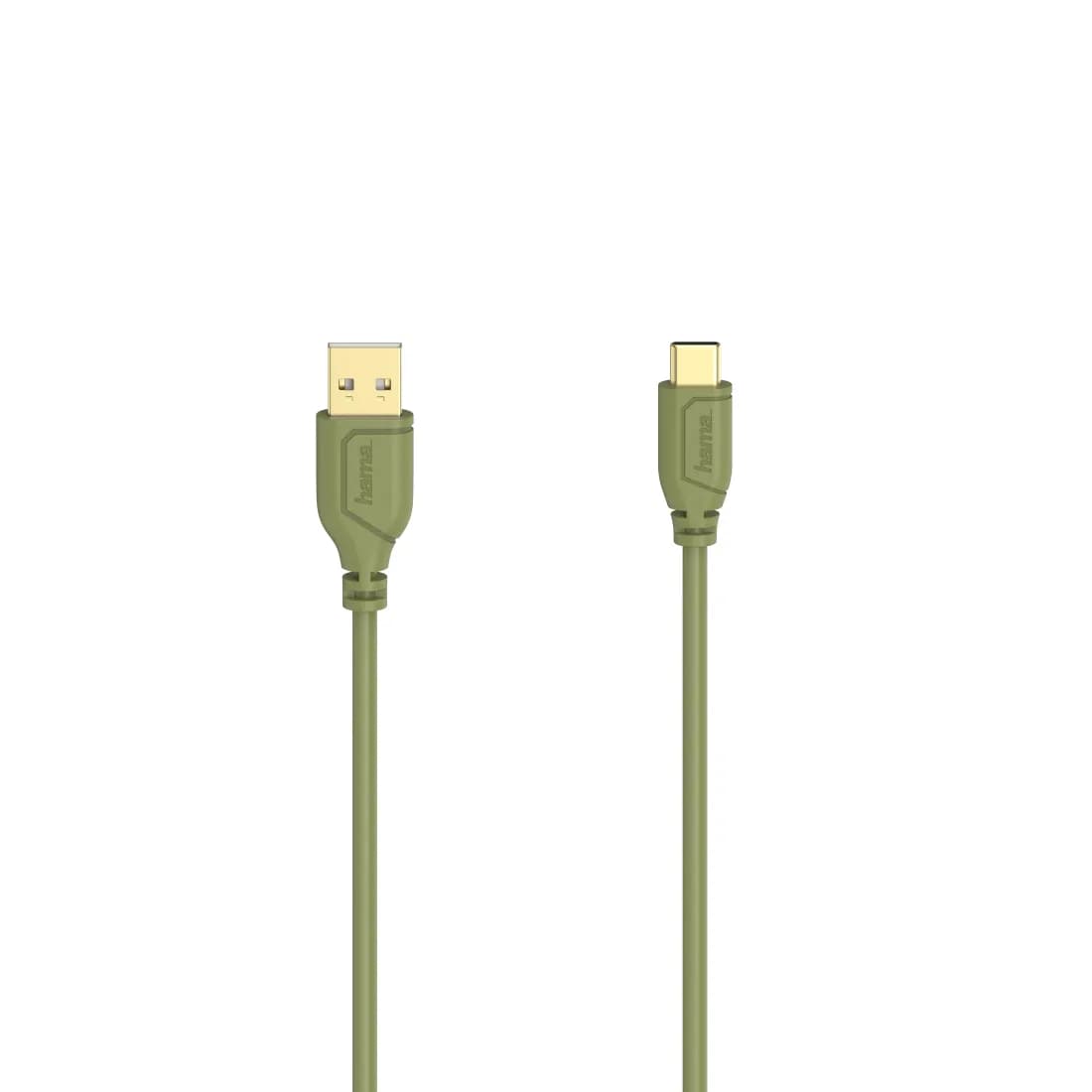 Hama Flexi-Slim USB-C – USB-A -kaapeli, 0,75 m, vihreä