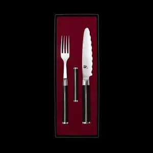 KAI Shun Cutlery 3-pcs. Fork, Knife, Knife Rest – KAI