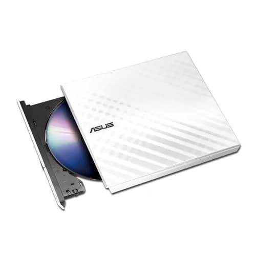 ASUS SDRW-08D2S-U LITE, ohut ulkoinen DVD-kirjoitin, USB 2.0, valkoinen – ASUS