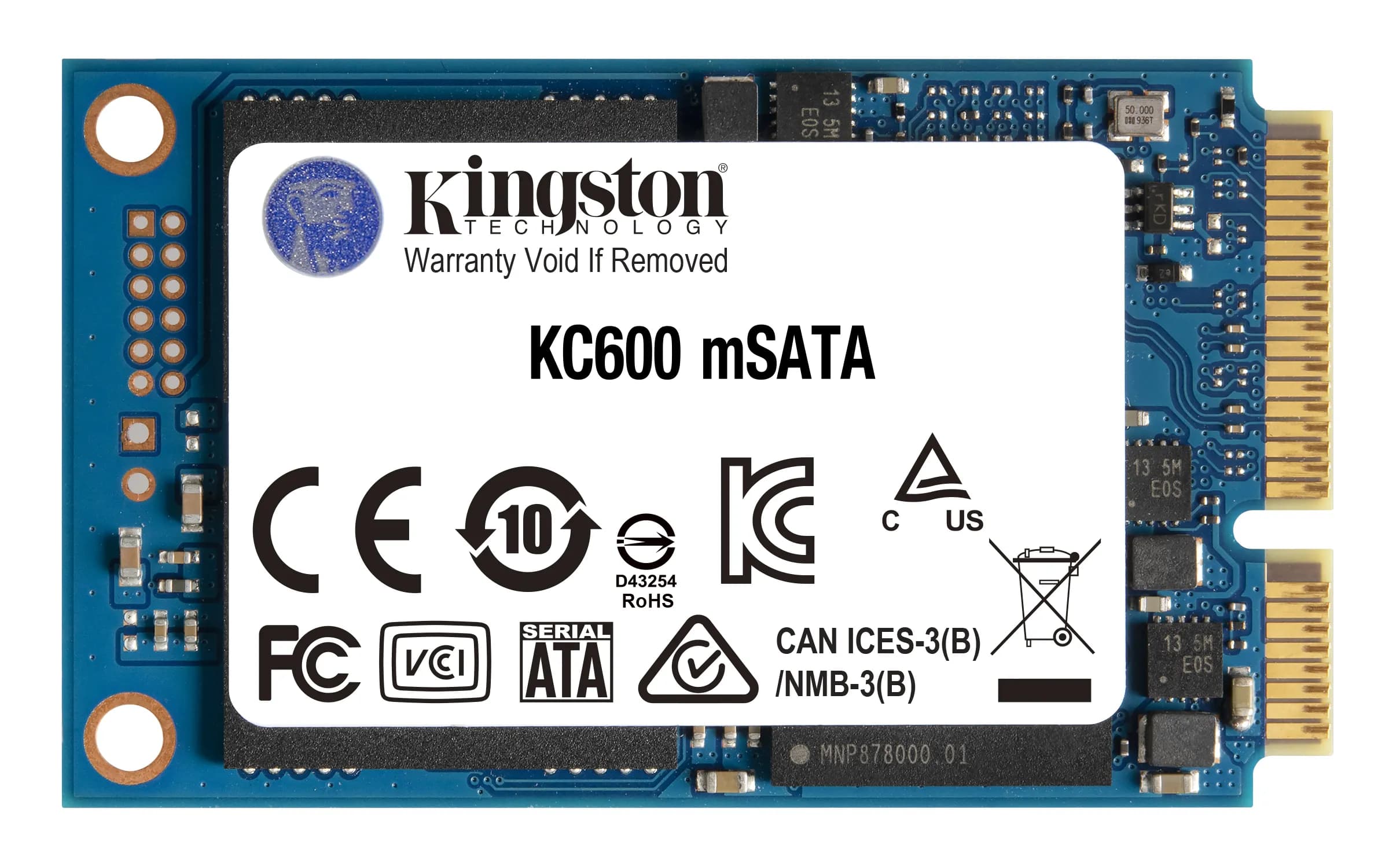 Kingston KC600 256 Gt mSATA SATA -SSD-levy