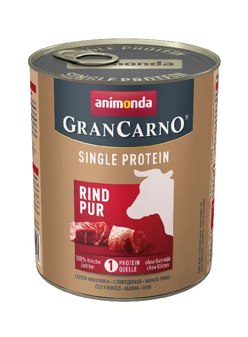 ANIMONDA GranCarno Adult Single Protein Pure Beef, Koiran märkäruoka, Viljaton, 800 g – Animonda