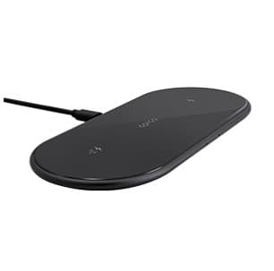 Epico Ultraslim Dual langaton laturi + 18 W QC -seinäadapteri - musta