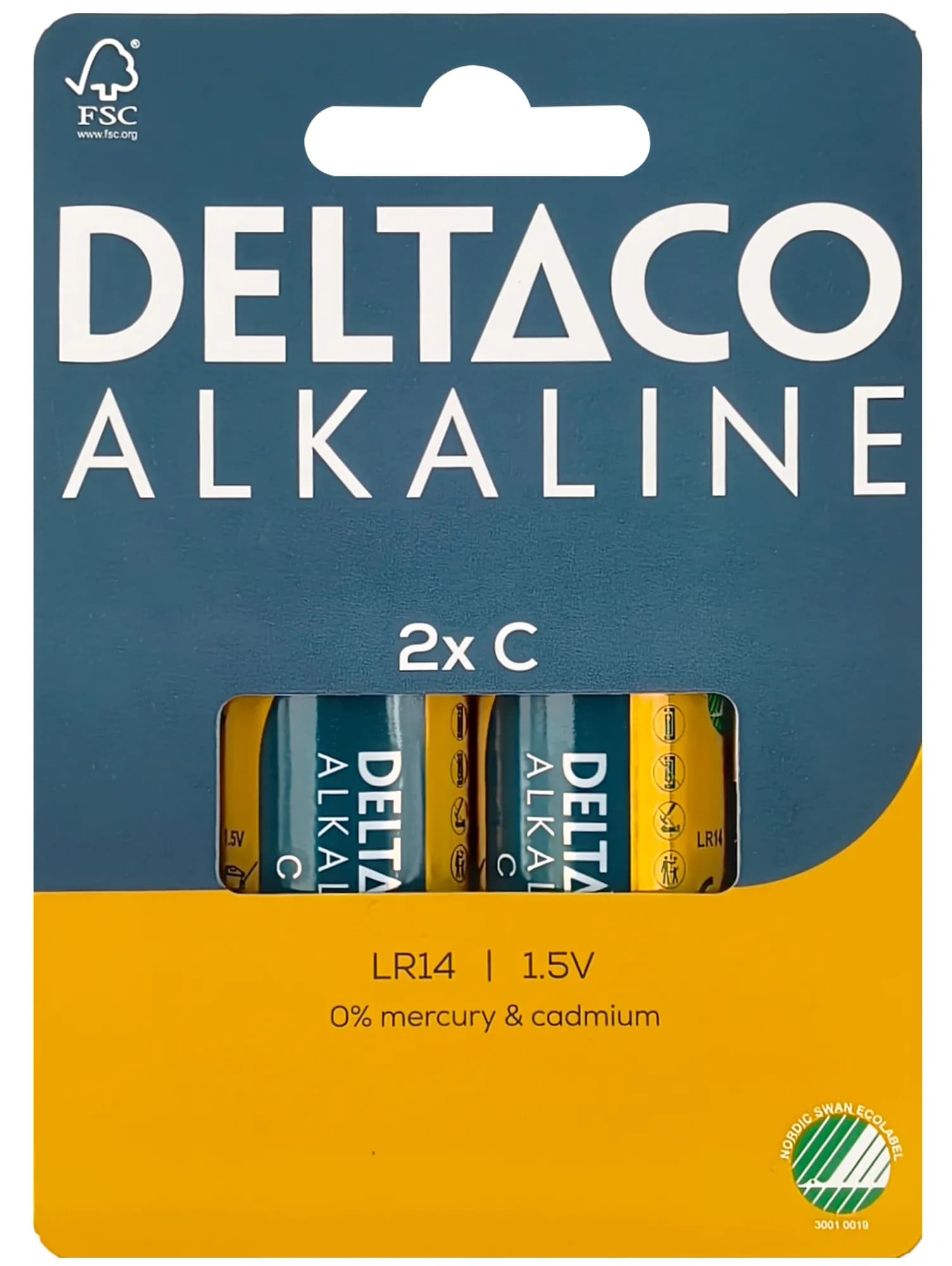 DELTACO C/LR14 2-Pack - Alkaliparisto
