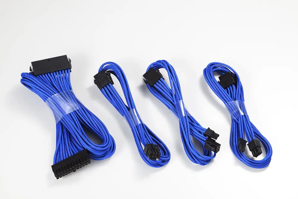 Phanteks Extension Cable Combo Pack_24P/8P/8V/8V. 500mm Length. Blue