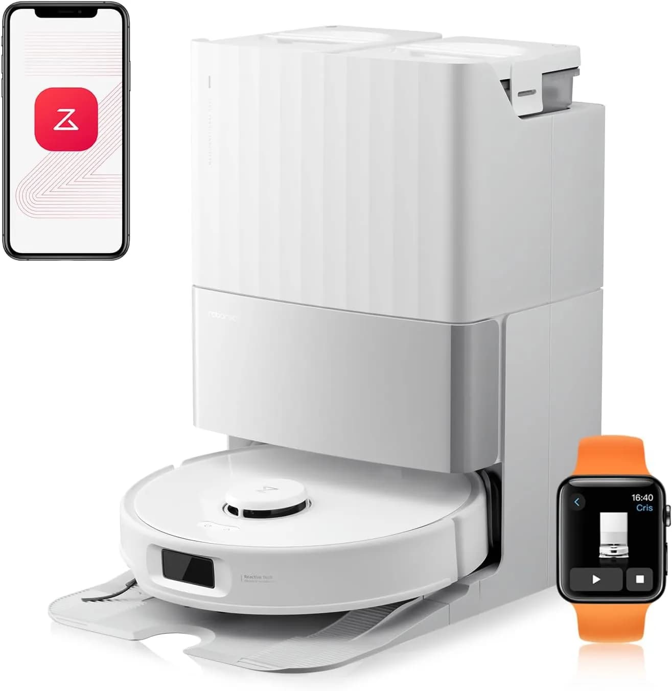 Roborock Qrevo Edge 5V1 -robotti-imuri, valkoinen