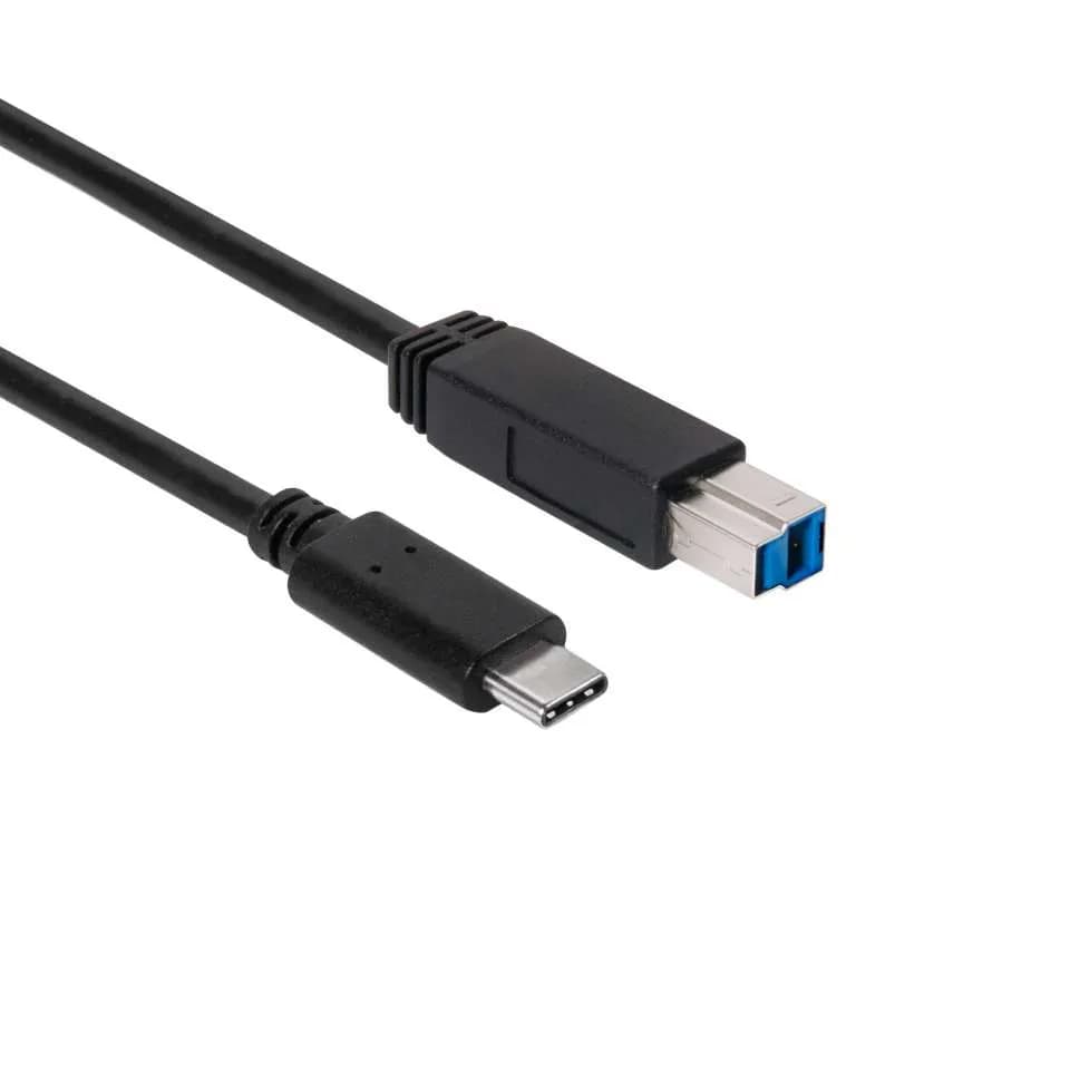 CLUB 3D USB-C – USB-B -kaapeli, 1 m, musta