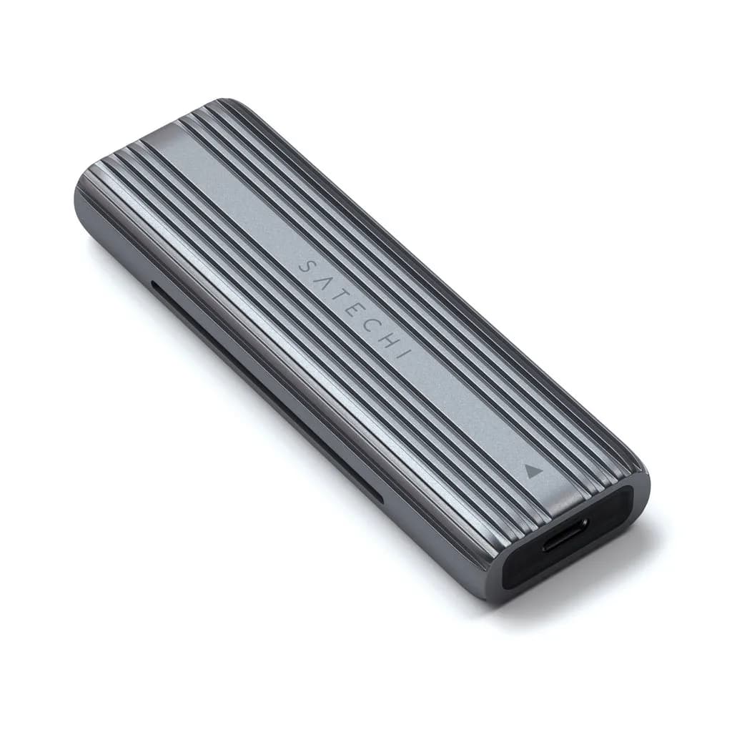 Satechi ST-UCNSEM M.2 NVMe/SATA SSD -kotelo, 1-paikkainen, USB-C, USB 3.2 Gen 2, harmaa