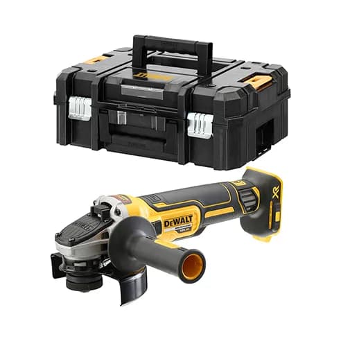DeWALT DCG405NT-XJ -kulmahiomakone runko laukulla