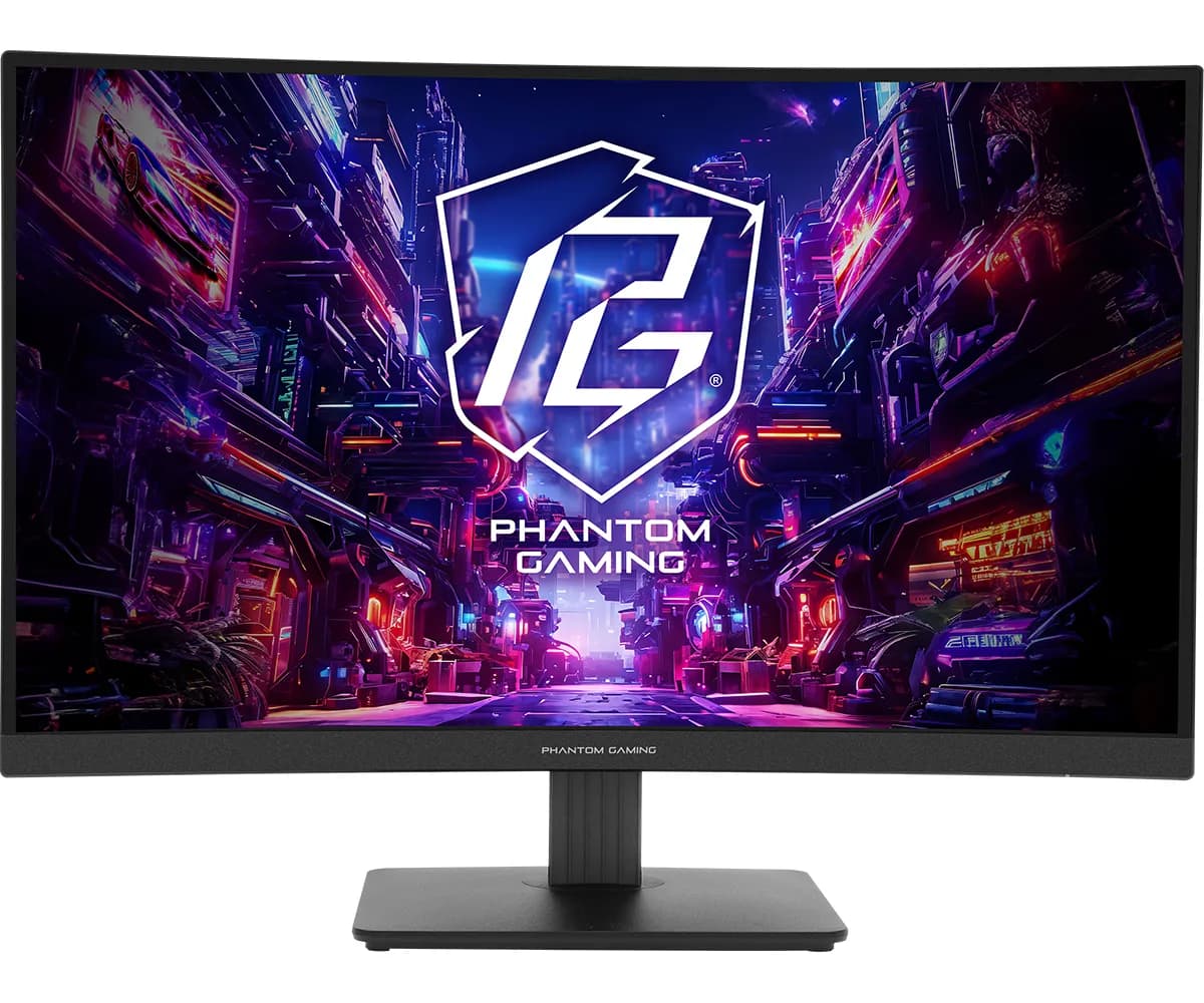 ASRock PG27QRT1B 27" QHD, VA -kaareva pelinäyttö – ASRock
