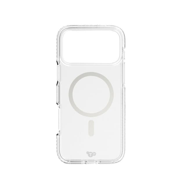 Tech21 Evo Crystal MagSafe, iPhone 17 Pro Max -suojakuori, läpinäkyvä/hopea – Tech21