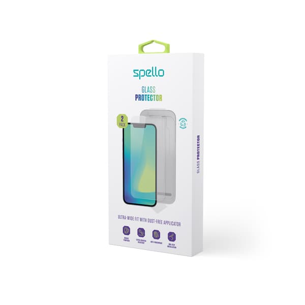 Spello Glass Protector for iPhone 13/13 Pro/14/16e - 2pcs with dust-free applicator – EPICO