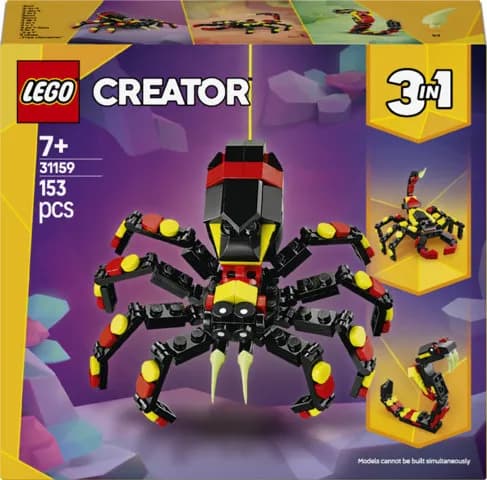 LEGO Creator 3-in-1 Villieläimet: Hämähäkki, Käärme ja Skorpioni 31159