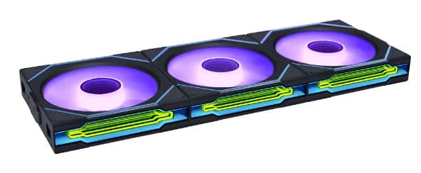 Lian Li UNI FAN SL-INF Wireless Reverse Blade PWM ARGB -tuuletinsarja, nestelaakeri, 120 mm, 3 kpl, musta