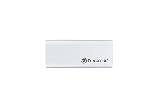 Transcend ESD260C 1 Tt USB 3.1 Gen 2 (USB-C) -ulkoinen SSD, kannettava, iskunkestävä, salasanasuojaus, hopea – Transcend