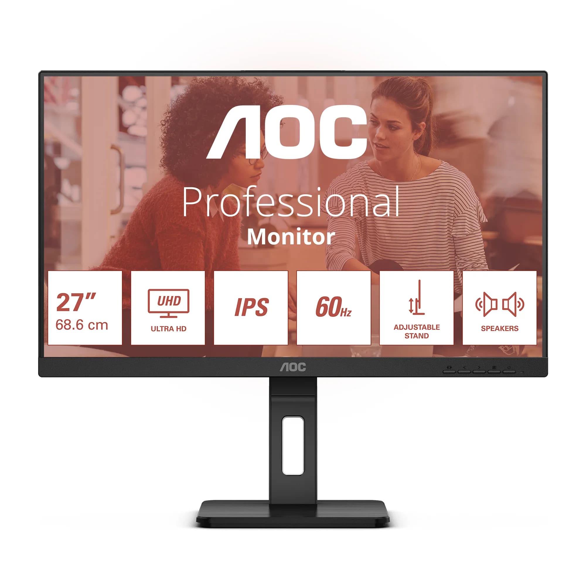AOC U27E3UF 27" 4K UHD, IPS -näyttö, USB hub – AOC