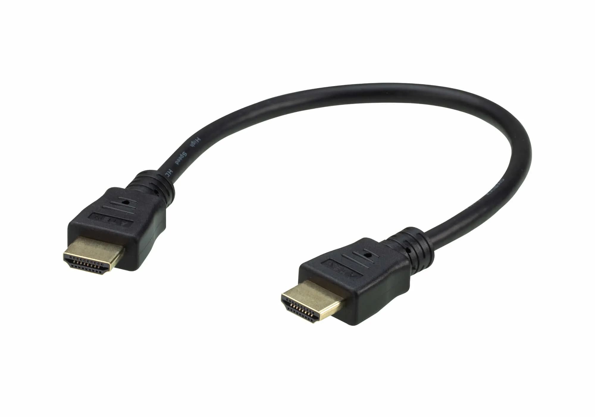 ATEN HDMI 2.0 -kaapeli jossa Ethernet, 0,3 m, musta/kulta